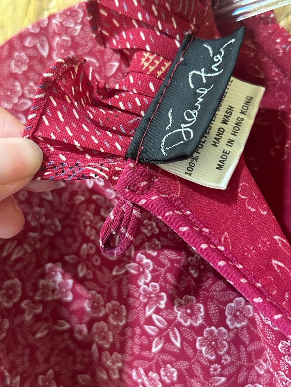 Diane Freis Vintage Maxi Dress, (RARE Georgette misspelled), Magneta/Pink - Picture 8 of 16
